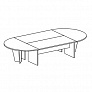 Переговорный стол 330 см KSP-1(2)+KPR-2(2)+KOU(2)