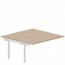 Приставной элемент на 2 рабочих места 158х156,6 см (4 громмета) UNN2TPG168