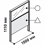 Модульная перегородка с метакрилатом 1800 х 1110 мм 5th element system 152808