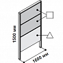 Модульная перегородка 1600 х 1500 мм меламин 5th element system 152917