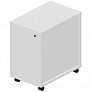 Тумба мобильная 3 ящика стандартные колёсные опоры без ручек UMP3N