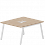 Составной стол на 2 рабочих места 118х156,6 см (металлические аутлеты)  Arena New ARN2TL128