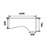 Стол эргономичный левый 160 см Лайт Эдем ЛТ-1.4 L