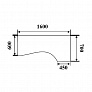 Стол эргономичный левый 160 см Лайт Эдем ЛТ-1.4 L