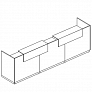 Стойка ресепшен прямая А4 9834-3