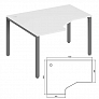 Эргономичный стол левый 140 см TDM322154