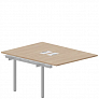 Приставной элемент на 2 рабочих места 138х156,6 см (2 металлических аутлета) Arena New UNN2TPL148