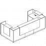 Стойка ресепшен П-образная (полки высокие) A4 А4 9884