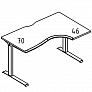 Стол эргономичный Классика на каркасе МL (1 скос) правый Alta МР А2 044.02