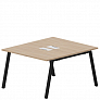 Составной стол на 2 рабочих места 118х156,6 см (металлические аутлеты)  Arena New ARN2TL128