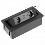 Лючок 2 розетки с USB-разъемами  CBM336223 Trend Metal 