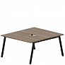 Составной стол на 2 рабочих места 138х156,6 см (2 эргономичных выреза)  ARN2TV148