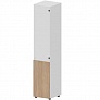 Шкаф для документов (белая матовая стеклянная дверь, 4 полки, ручка - алюминий) правый  Artwood OMHSD434BL Artwood