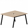 Составной стол на 2 рабочих места 118х156,6 см (2 эргономичных выреза) ARN2TV128