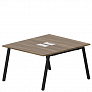 Составной стол на 2 рабочих места 118х156,6 см (металлические аутлеты)  Arena New ARN2TL128