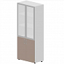 Шкаф высокий (двери - матовые стеклянные в раме, ручки - алюминий) Arena New OMHS834L