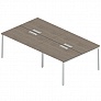 Двойная группа сдвоенных столов с люком на металлокаркасе 320 см Rio Project RP-2.1(x4)+F-58