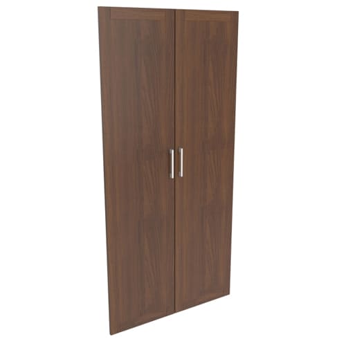 Наполнение двухстворчатого шкафа с деревянными дверьми и вешалкой Lion орех 25552
